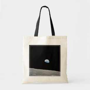 Bolsa Tote Ascensão Da Terra Acima Do Horizonte Lunar.