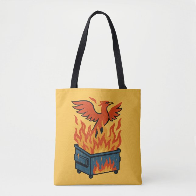Bolsa Tote Ascensão de Phoenix do incêndio do lixão (Frente)