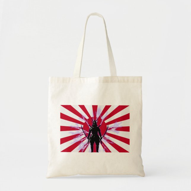 Bolsa Tote Ascensão e Sinalizador Japonês Sun Samurai Warrior (Frente)
