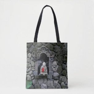 Bolsa Tote Ásia, Indonésia, Bali. Um santuário de Buda