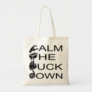 Bolsa Tote ASL CTFD Calm The F**K Down #USAPatriotGraphics