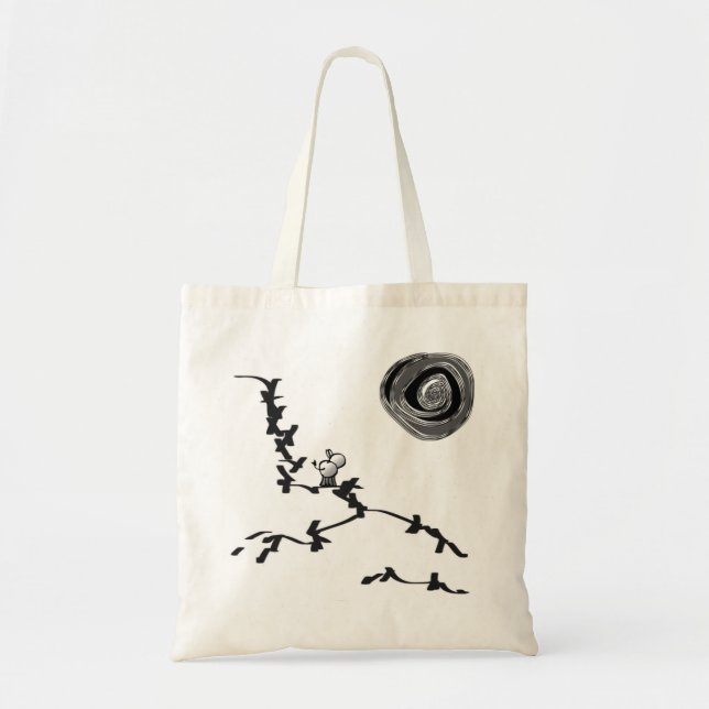 Bolsa Tote asno e lua do abstrato (Frente)