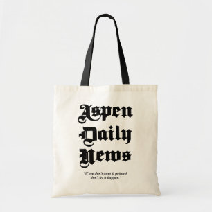 Bolsa Tote Aspen diariamente News Tote Bag Canvas com Alça Pr