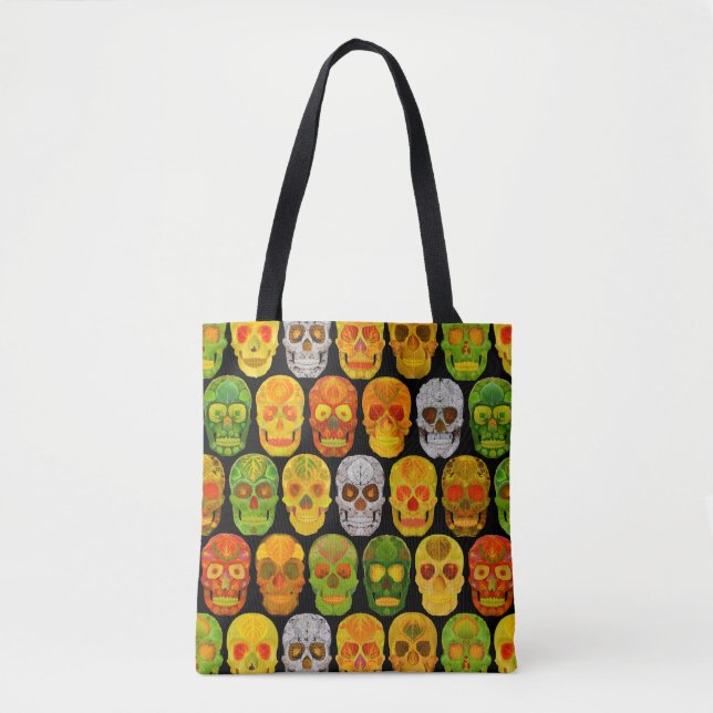 Bolsa Tote Aspen Leaf Skulls padrão sem falhas 2018 (Frente)
