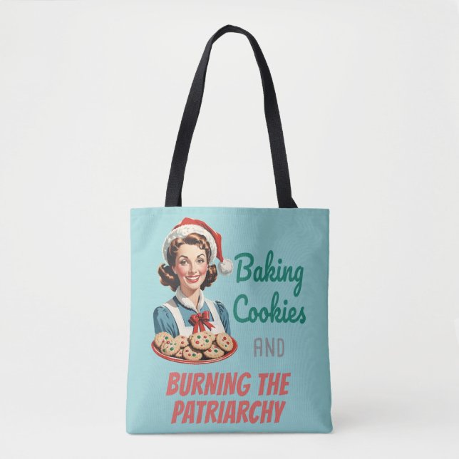 Bolsa Tote Assando Biscoitos e Derrubando o Patriarcado (Frente)
