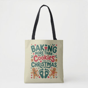 Bolsa Tote Assando Mais do que Biscoitos Neste Natal Gravidez