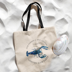 Bolsa Tote Assar de lagosta Azul Oceânica/Caldeira