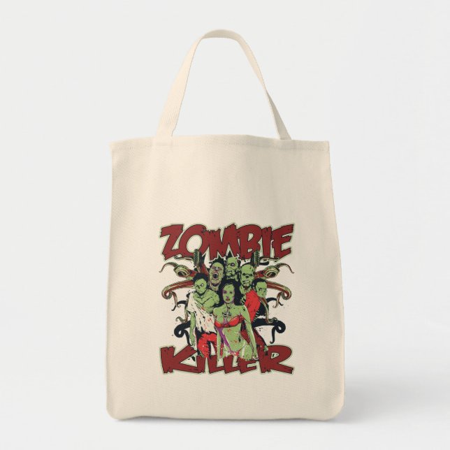 Bolsa Tote Assassino do zombi (Frente)