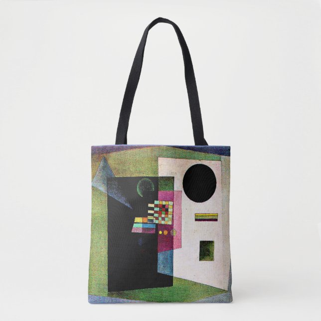 Bolsa Tote Asserting, pintura de abstrato por Kandinsky, (Frente)