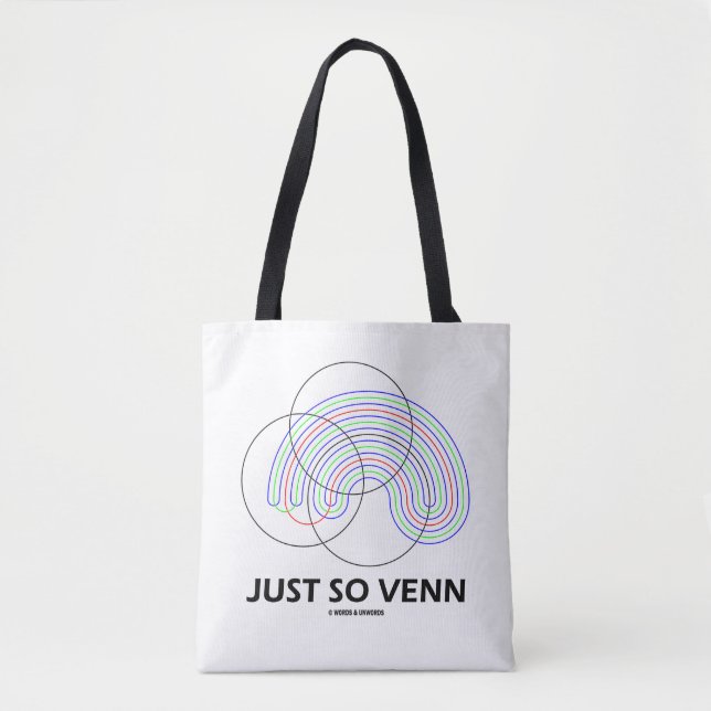 Bolsa Tote Assim Venn Diagrama Humor do Geek Matemático (Frente)