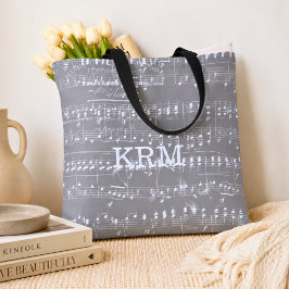 Bolsa Tote Assinatura de Partitura Antiga