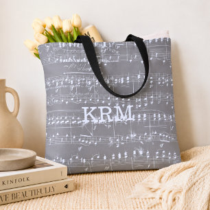 Bolsa Tote Assinatura de Partitura Antiga