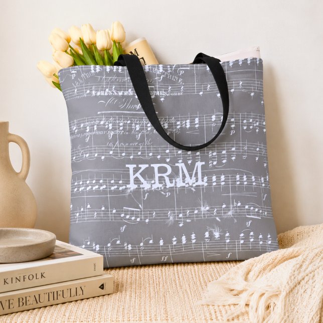 Bolsa Tote Assinatura de Partitura Antiga (Criador carregado)