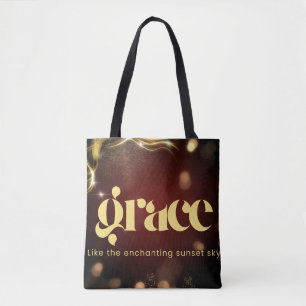 Bolsa Tote Assinatura Mogno Grace Burgundy Gold