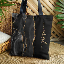 Assinatura Personalizada Agate Dourado Preto