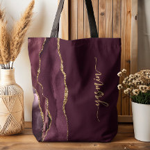 Assinatura Personalizada Burgundy Gold Ágata