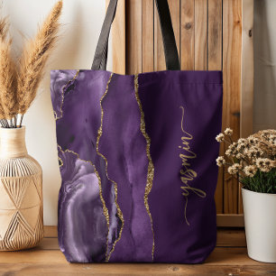 Bolsa Tote Assinatura Personalizada Rojxo Ágata Dourada