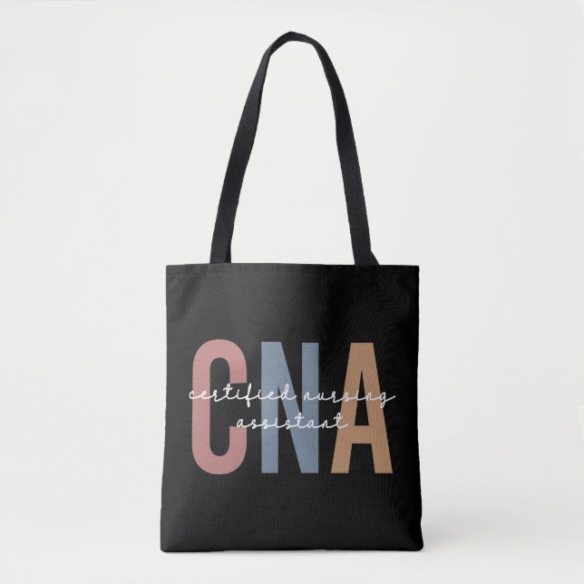 Bolsa Tote Assistente de Enfermagem Retro Certificado CNA (Frente)