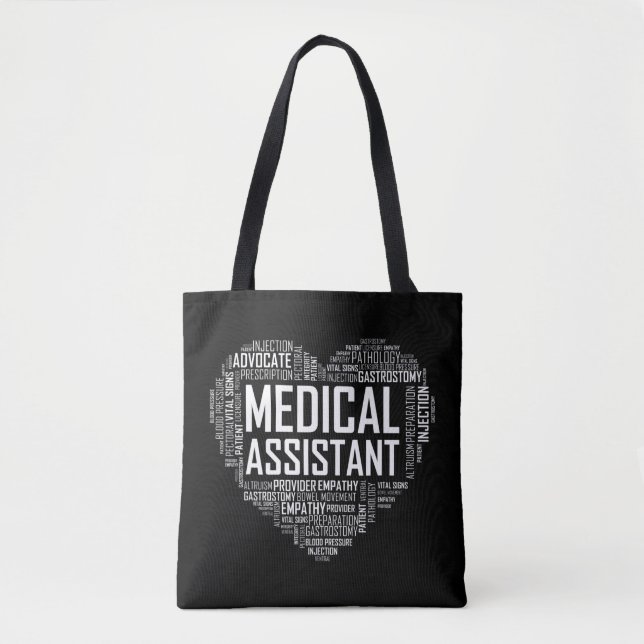 Bolsa Tote Assistente Médico do MÃE Clini de Presente de Amor (Frente)