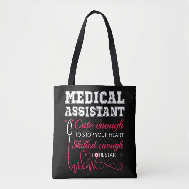 Bolsa Tote Assistente Médico Enfermeiro Cute Interromper Febr (Frente)
