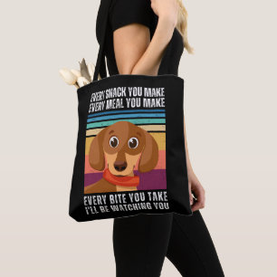 Bolsa Tote Assistindo Dachshund