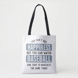 Bolsa Tote Assistir Baseball é Felicidade Beisebol Engraçado