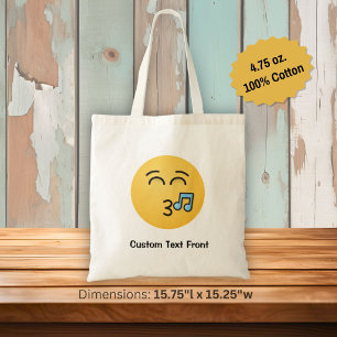 Bolsa Tote Assobiando a face com a barra de ferramentas sorri