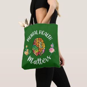 Bolsa Tote Assuntos de Saúde Mental Sensibilização para a s