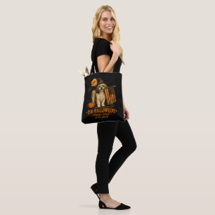 Bolsa Tote Assustador 250 Halloweens Shih Tzu Patriótico 1776