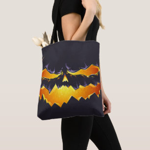 Bolsa Tote Assustador Black Jack O'lantern