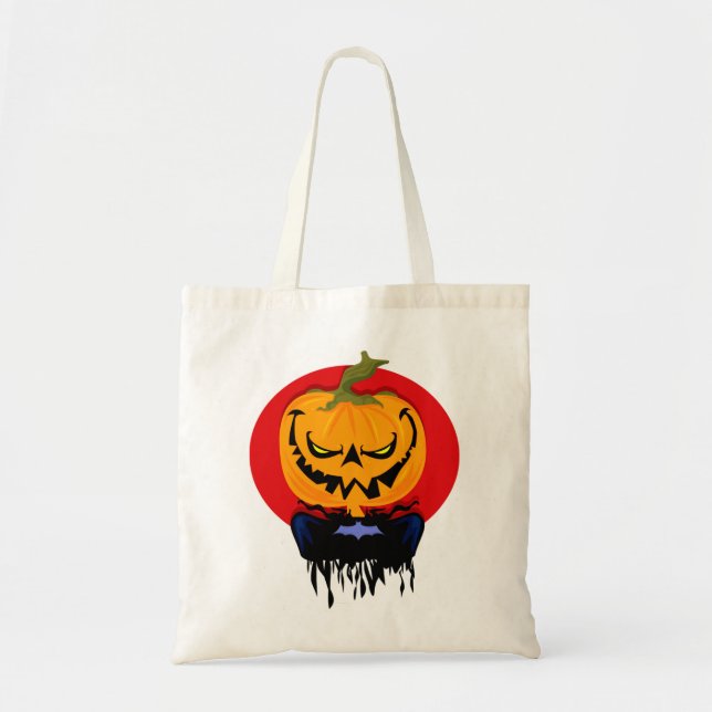 Bolsa Tote Assustador Jack-o-lanterna (Frente)