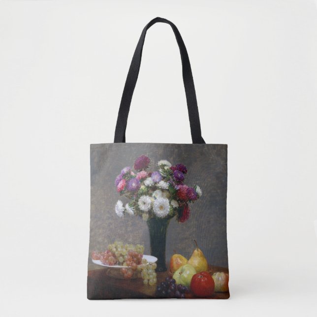 Bolsa Tote Asters and Fruta, Henri Fantin-Latour (Frente)