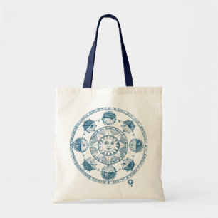 Bolsa Tote Astrologia Vintage Roda Zodiac