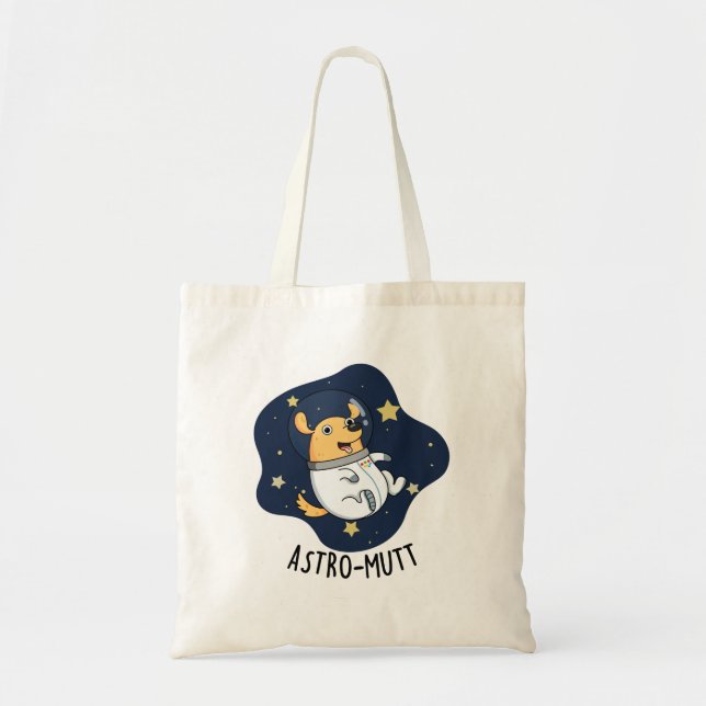 Bolsa Tote Astronauta de Cão Engraçado Astromutt (Frente)