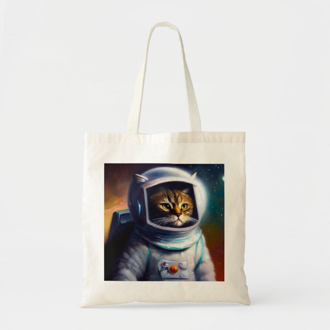 Bolsa Tote Astronauta de Gato (Frente)
