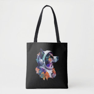 Bolsa Tote Astronauta Espaço de Cachorro Fresco para Crianças