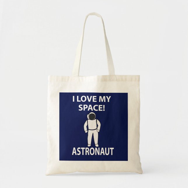 Bolsa Tote Astronauta Eu Amo Meu Astronauta Espacial (Frente)
