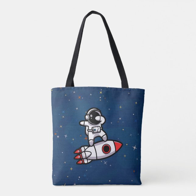 Bolsa Tote Astronauta legal No Foguete (Verso)