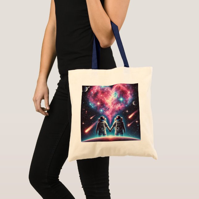 Bolsa Tote Astronauta Love Tote Bag (Frente (produto))