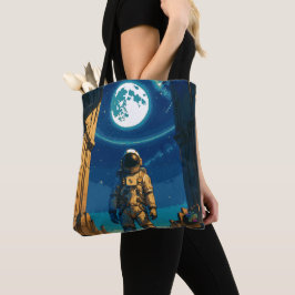 Bolsa Tote Astronauta Sob o Portão Celestial