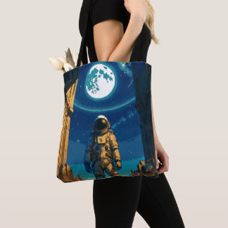 Bolsa Tote Astronauta Sob o Portão Celestial