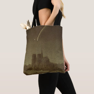Bolsa Tote Astronomia Vintage, Cometa Donati sobre Paris em 1