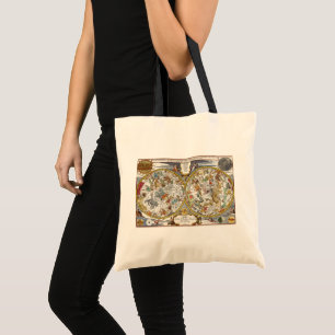 Bolsa Tote Astronomia Vintage, Mapa Celeste Planisfério