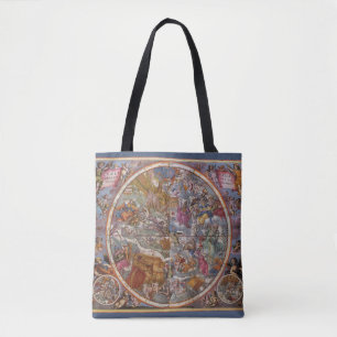 Bolsa Tote Astronomia Vintage, Mapa de Constelações Cristãs