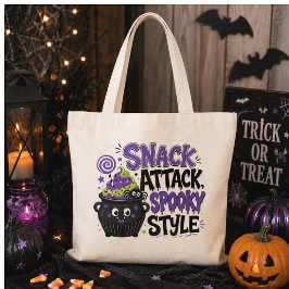 Bolsa Tote Ataque de Lanche Estilo Assustador Cauldron Hallow