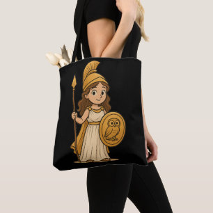 Bolsa Tote Atena de Desenho Animado Fofo – Mitologia da Deusa