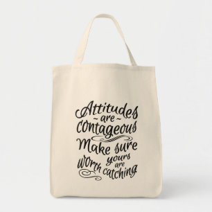 Bolsa Tote ATITUDES Sacos de tote motivacionais