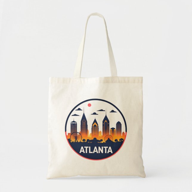 Bolsa Tote Atlanta Georgia Skyline (Frente)