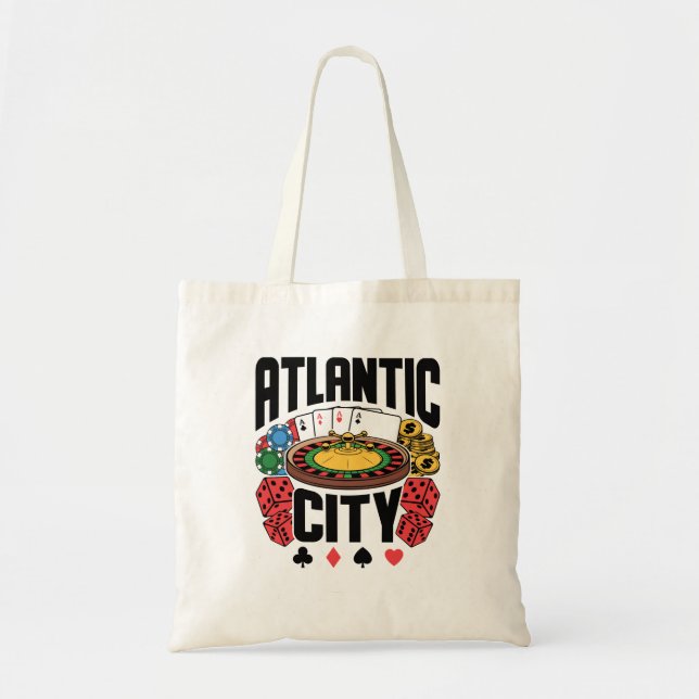 Bolsa Tote Atlantic City Casino de Nova Jersey Gambling (Frente)