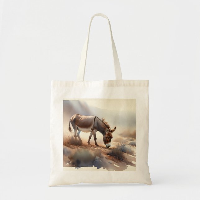 Bolsa Tote Atlas Donkey AREF409 - Watercolor (Frente)